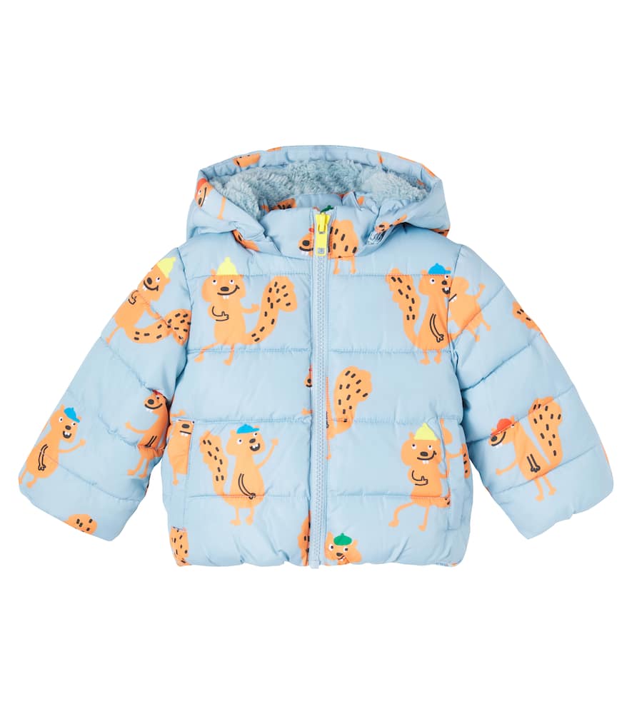 Stella Mccartney Baby Printed Puffer Jacket In Blue