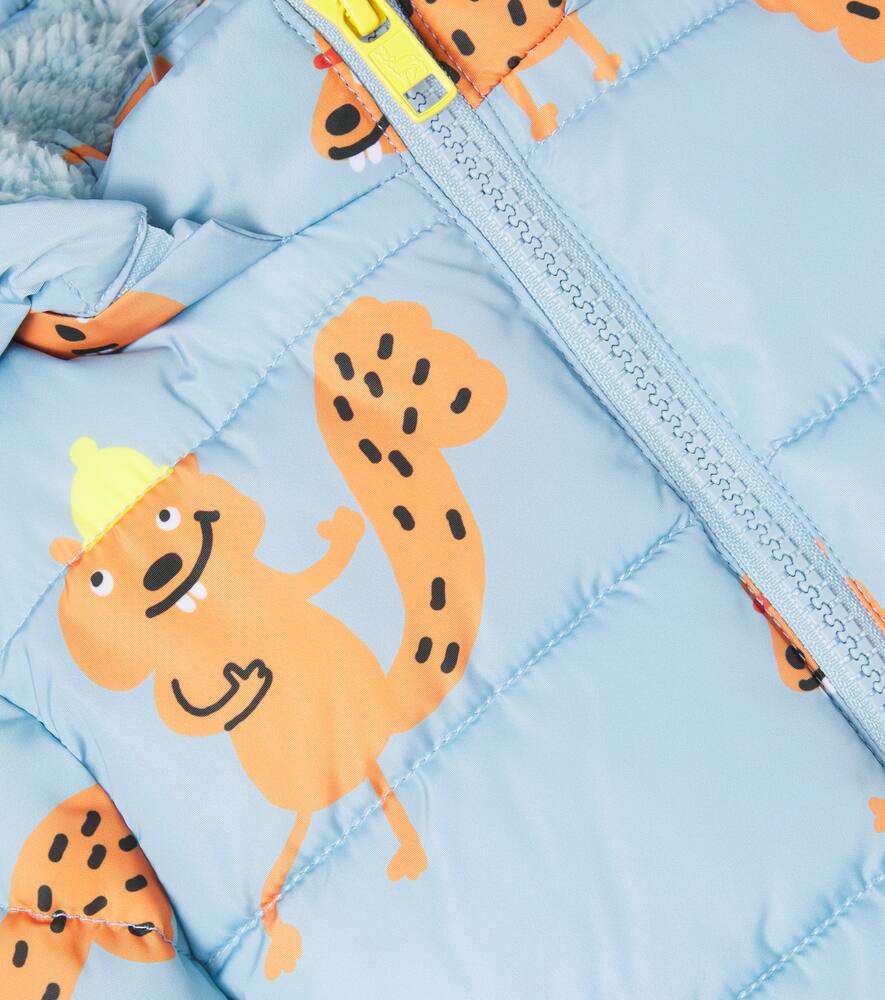 Stella Mccartney Baby Printed Puffer Jacket In Blue