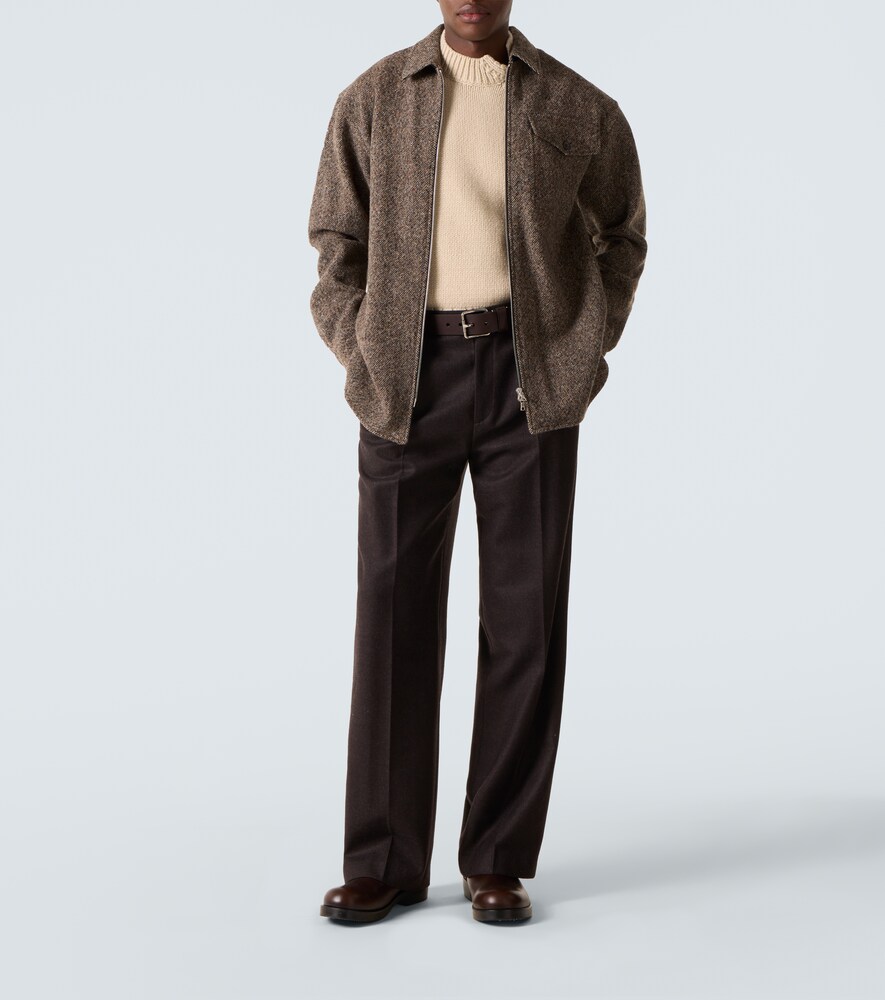  Dries Van Noten Dries Van Noten Weite Hose Aus Wollflanell 