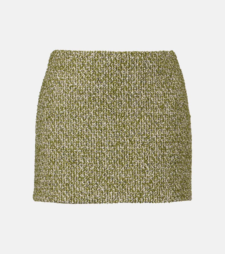 Gucci Cotton And Wool-blend Tweed Miniskirt In Brown