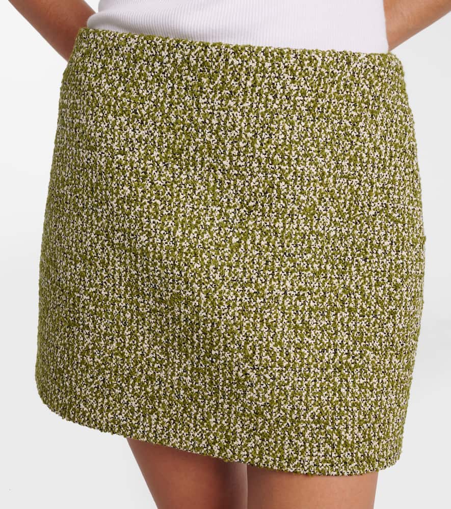 Gucci Cotton And Wool-blend Tweed Miniskirt In Brown