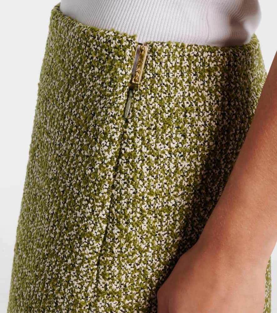 Gucci Cotton And Wool-blend Tweed Miniskirt In Brown