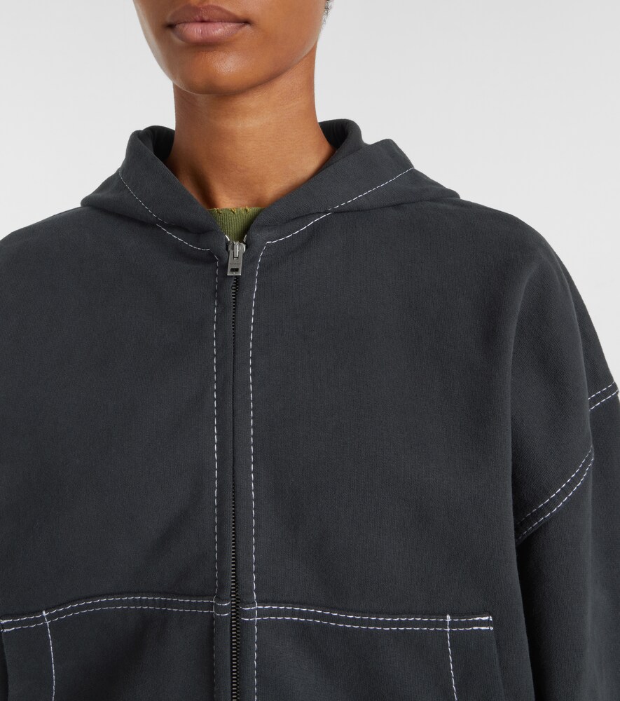  Acne Studios Acne Studios Logo Cotton Fleece Zip-up Sweatshirt 