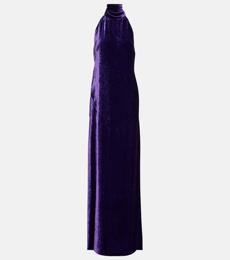 Ralph Lauren Collection Tatum halterneck velvet gown