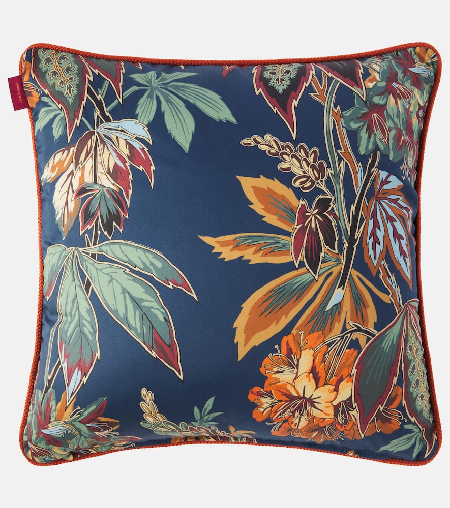 Etro Printed Cotton Cushion In Multi
