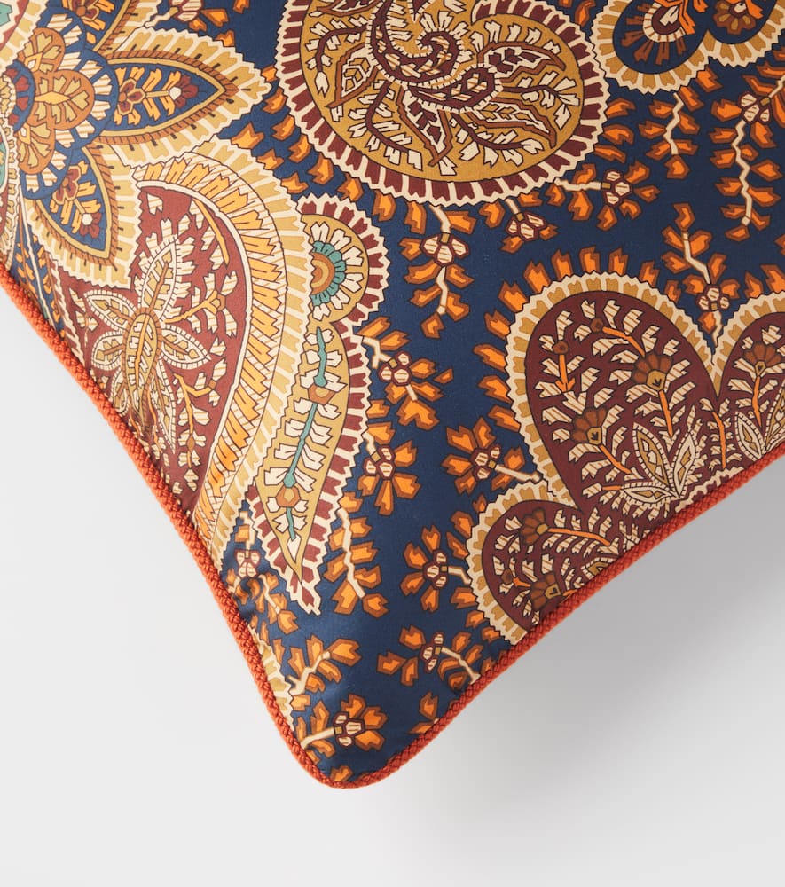 Etro Printed Cotton Cushion In Multi