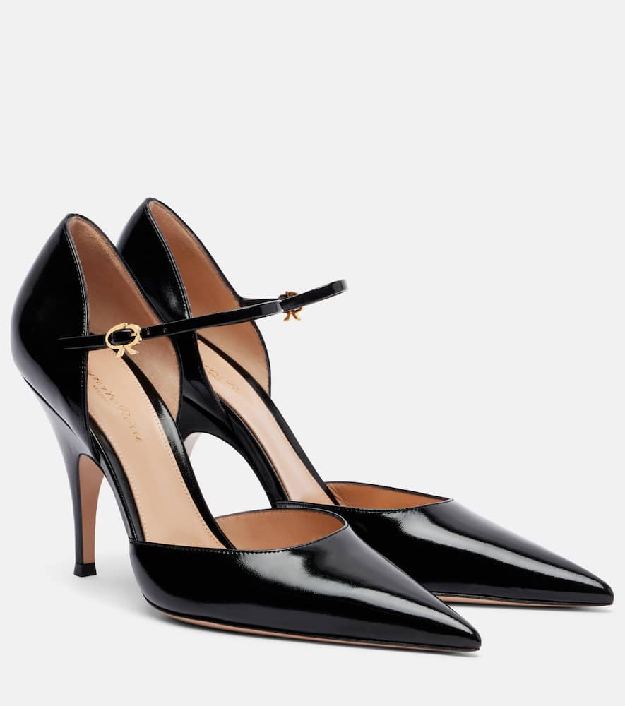 Gianvito Rossi Nuit 95 Patent Leather Pumps In Black