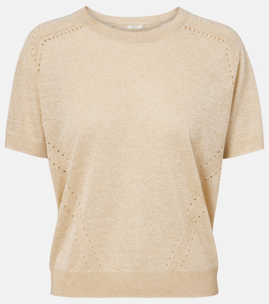 Joseph Lille knitted lamé top