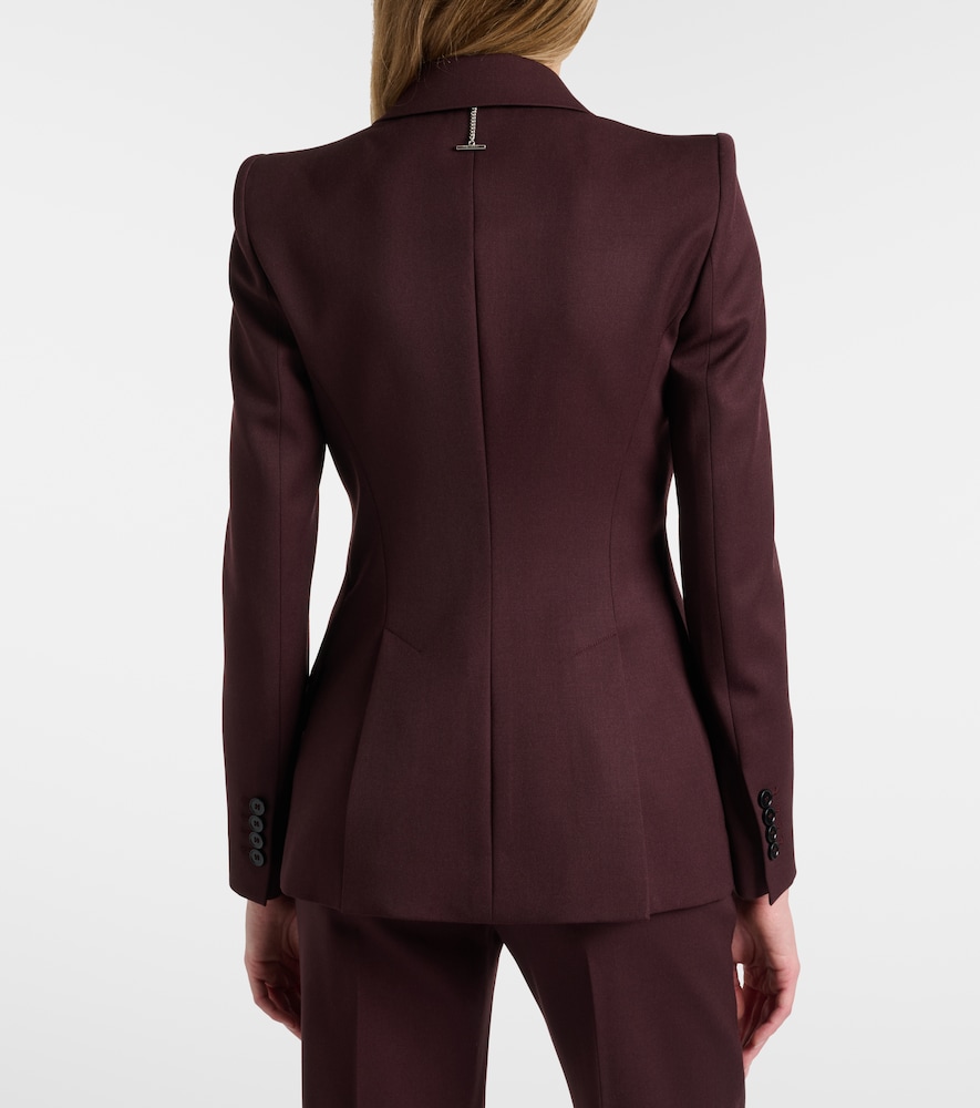  Mcqueen Mcqueen Wool Grain De Poudre Blazer 