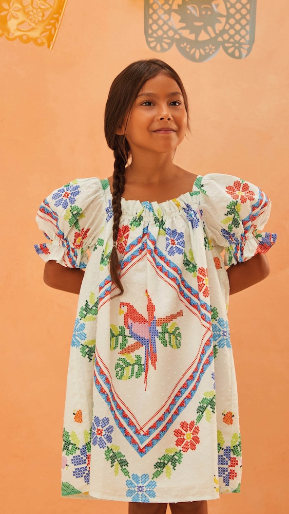  Fabula Fábula Besticktes Kleid Aus Baumwolle 