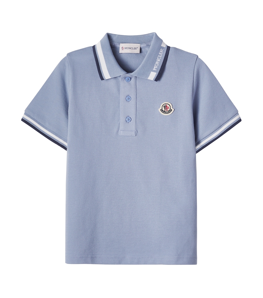 Moncler Enfant Blue Cotton Pique Polo Shirt Y Size 6 - Mytheresa