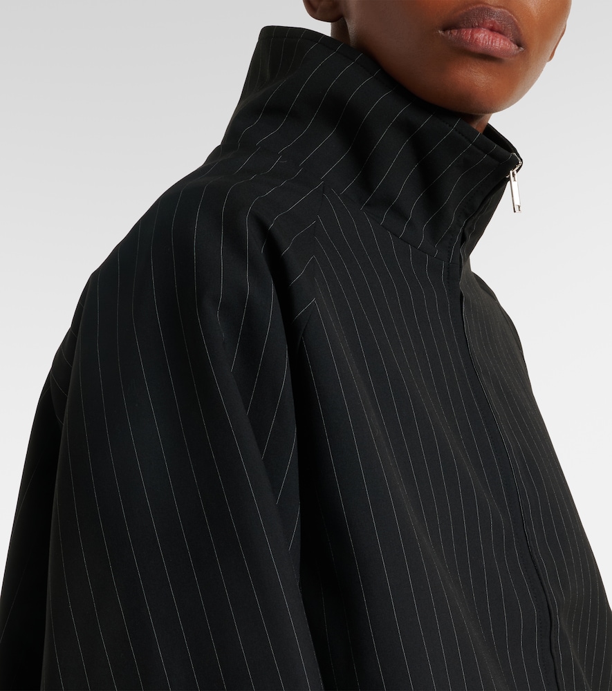Baxter Oversized Pinstripe Blouson Jacket
