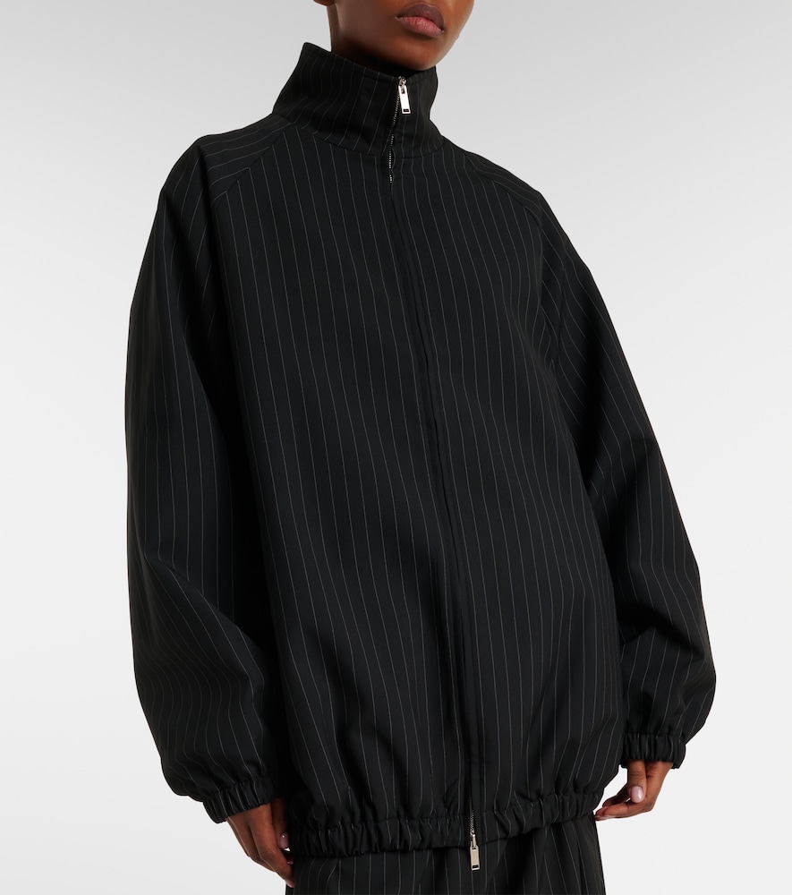 Baxter Oversized Pinstripe Blouson Jacket
