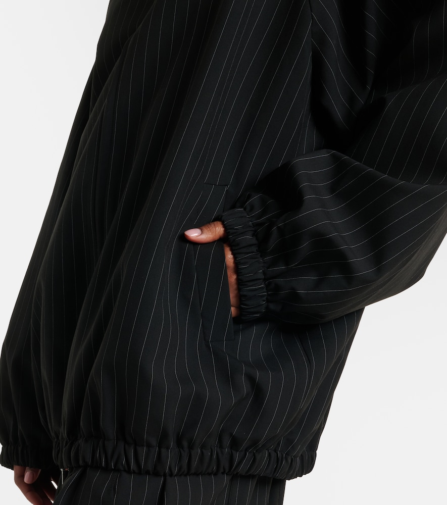 Baxter Oversized Pinstripe Blouson Jacket