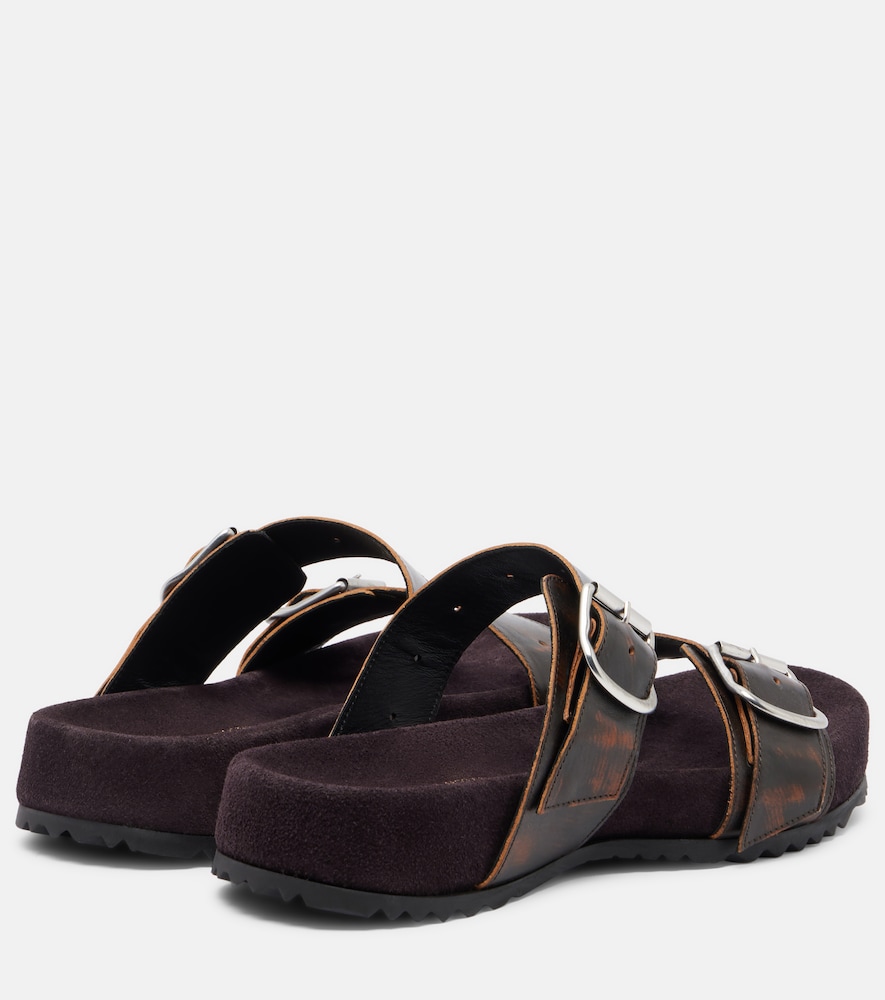  Dries Van Noten Dries Van Noten Sandalen Aus Leder Und Veloursleder 