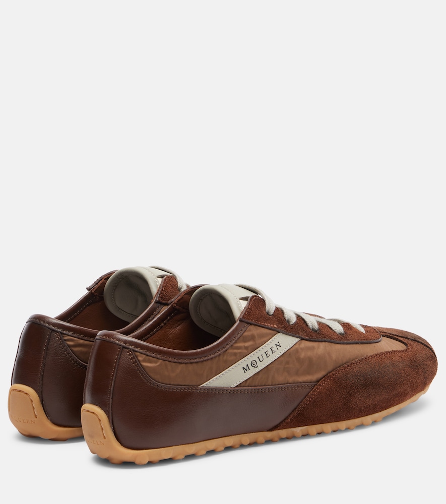 Suede-Trimmed Sneakers