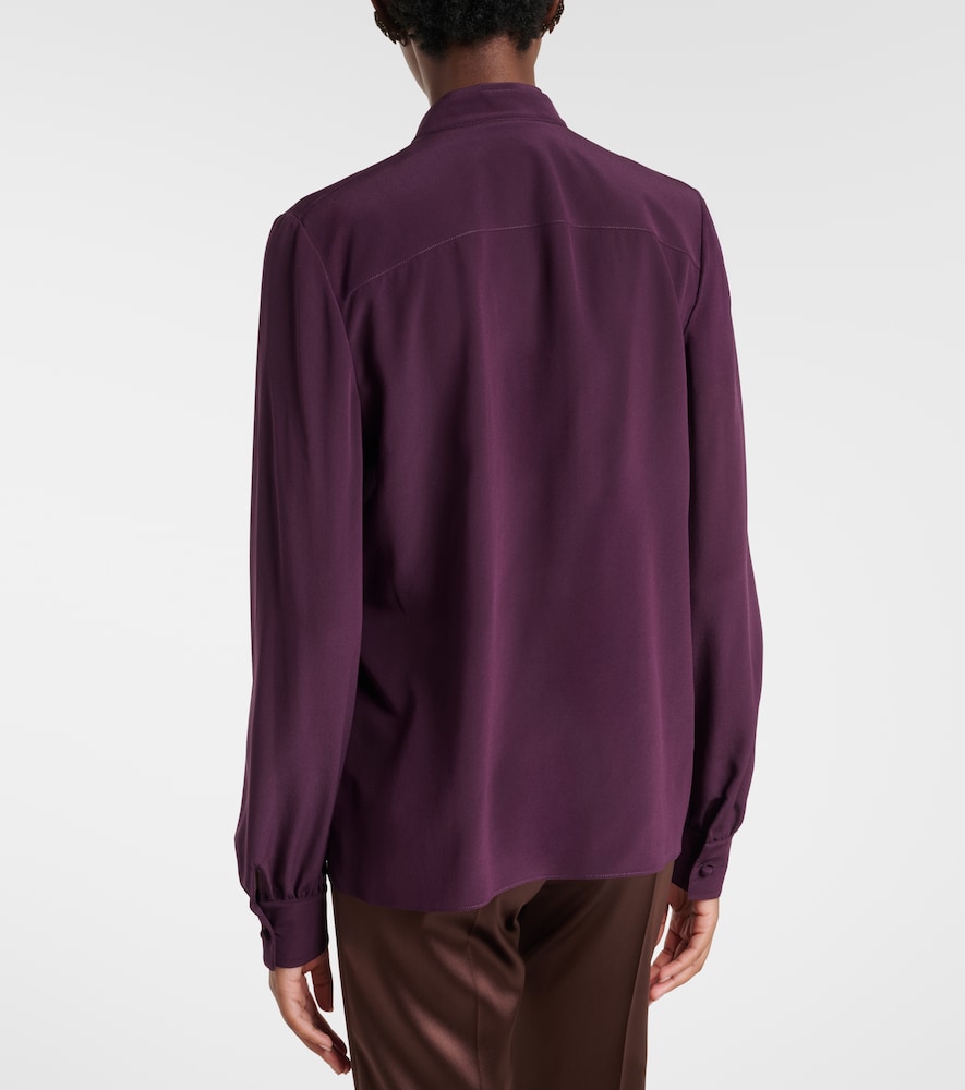 Garavani Tie-Neck Silk Crêpe De Chine Blouse