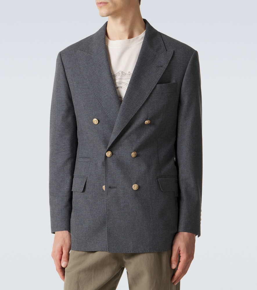  Brunello Cucinelli Brunello Cucinelli Blazer Aus Wolle, Baumwolle Und Seide 