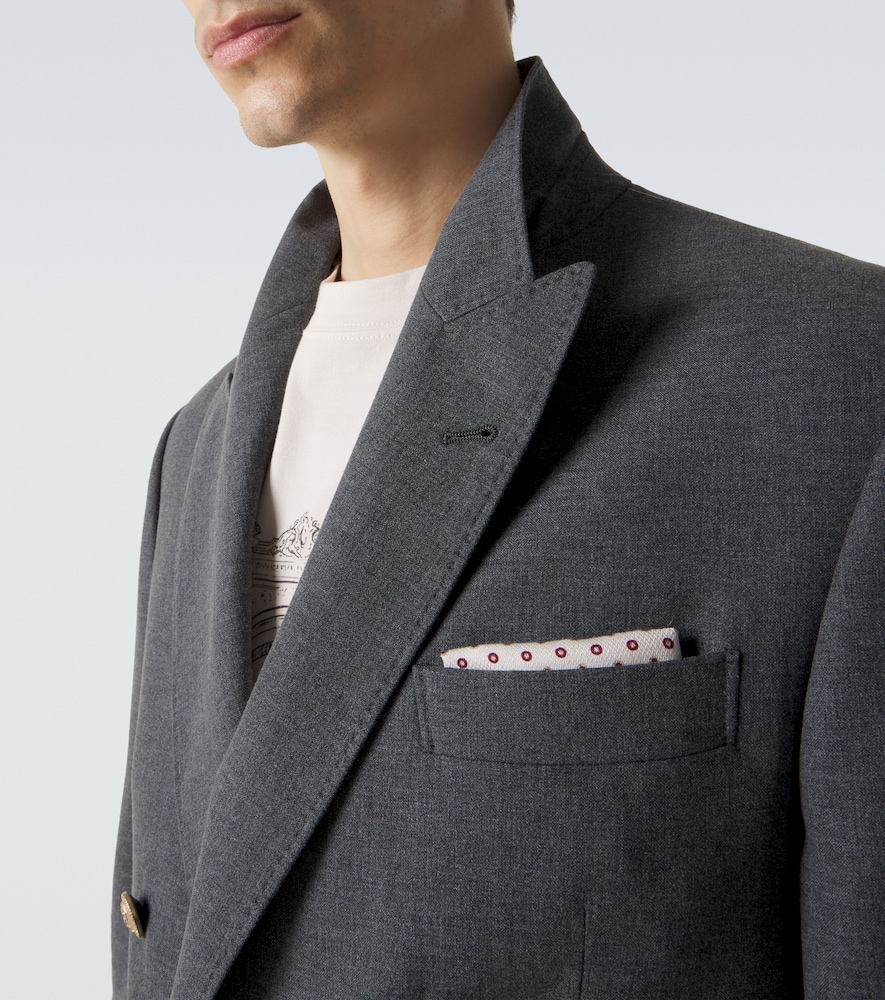  Brunello Cucinelli Brunello Cucinelli Blazer Aus Wolle, Baumwolle Und Seide 