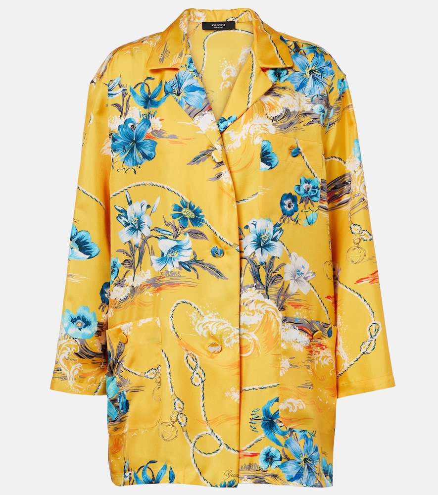 Gucci Floral silk twill shirt - Women's Clothing