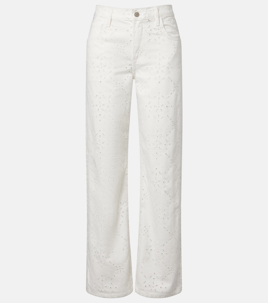 Jeans regular Lindz in pizzo sangallo