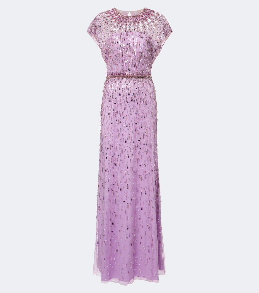 Robe Lauretta aus Tüll mit Pailletten