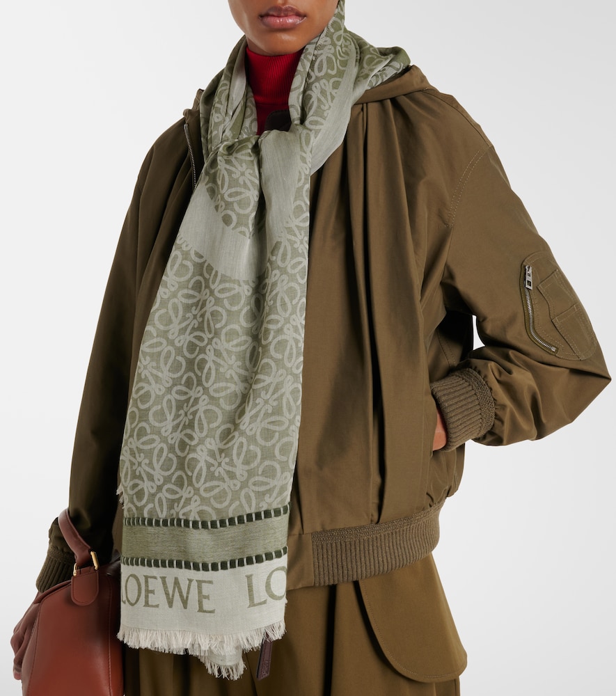 Loewe Anagram cotton jacquard scarf