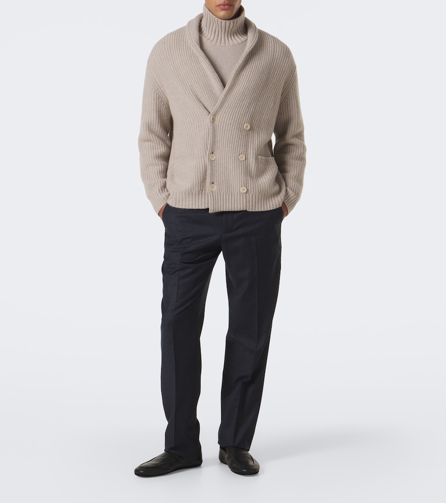 Flannel Straight Pants Wool