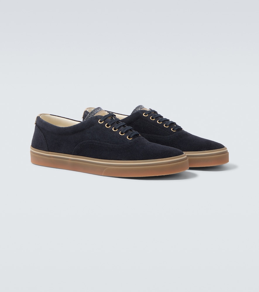 Sneakers aus Veloursleder und Leder