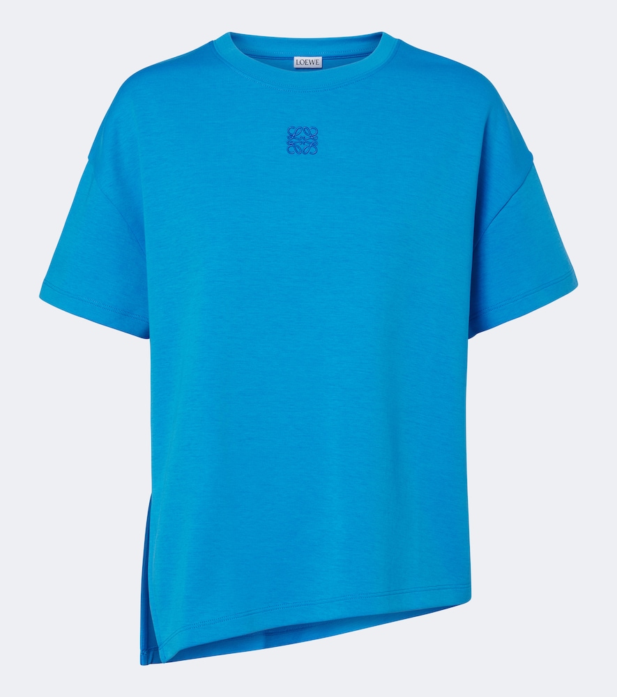 T-shirt in misto cotone asimmetrica