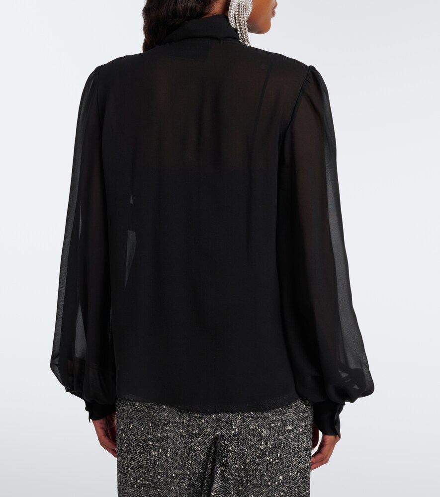 Garavani Silk-Blend Chiffon Blouse