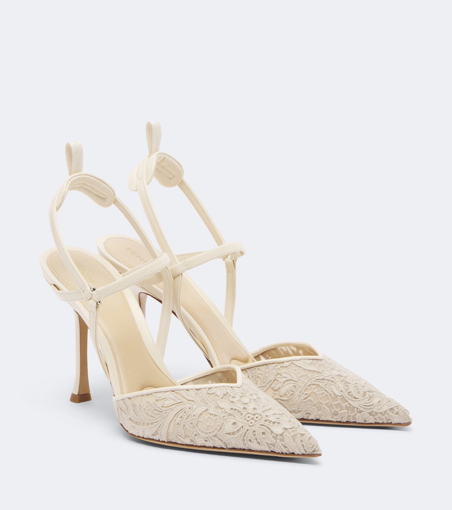Slingback-Pumps Colibrì aus Spitze