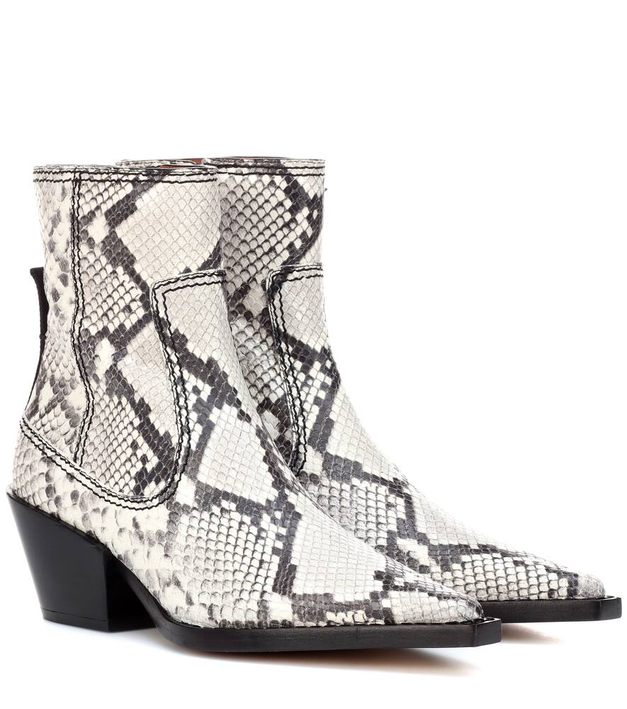 JOSEPH PRINTED LEATHER ANKLE BOOTS,P00335140