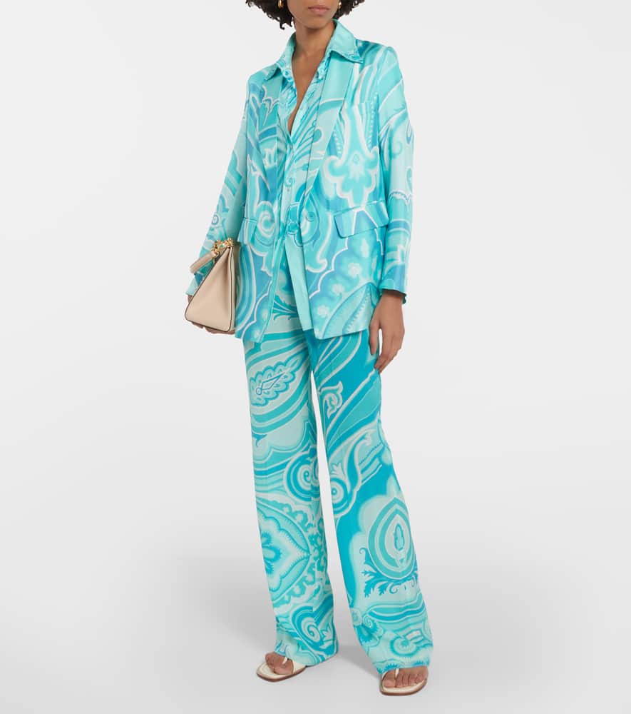 Etro Paisley Silk Twill Blazer In 1