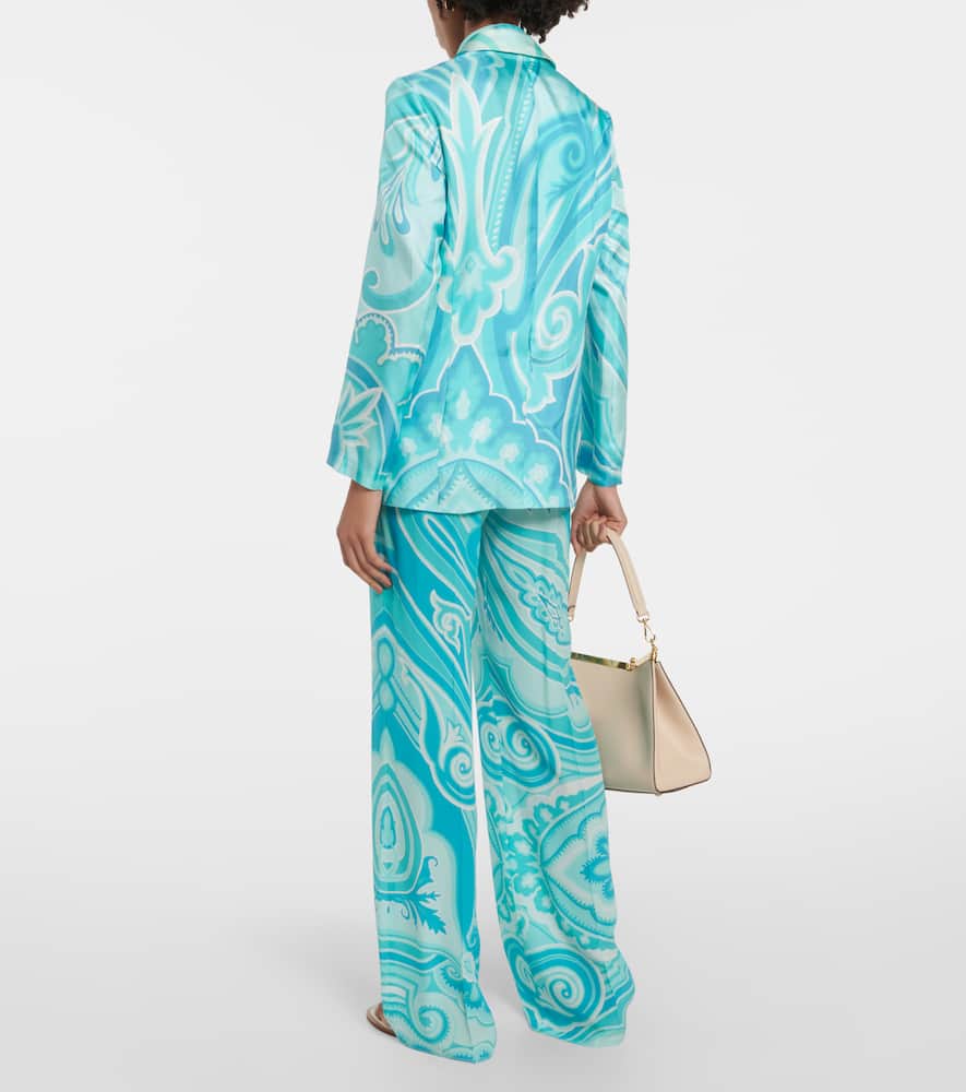 Etro Paisley Silk Twill Blazer In 1