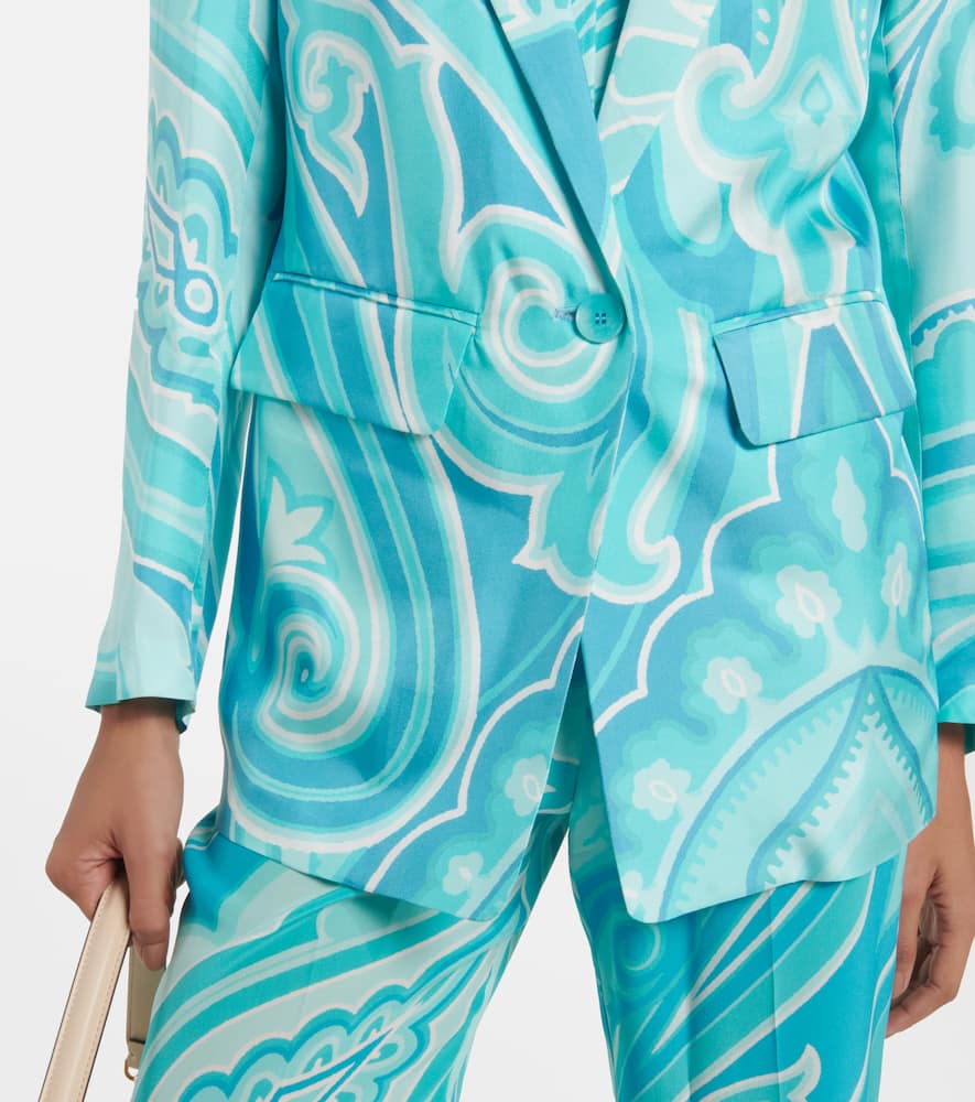 Shop Etro Paisley Silk Twill Blazer In 1