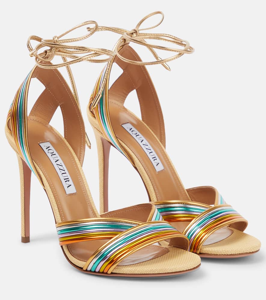Aquazzura Ari 105 laminated sandals Smart Closet