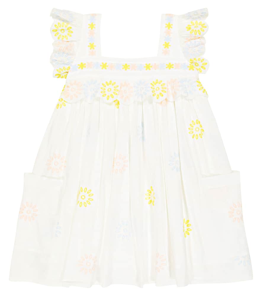 Stella McCartney Kids Floral embroidered tulle dress