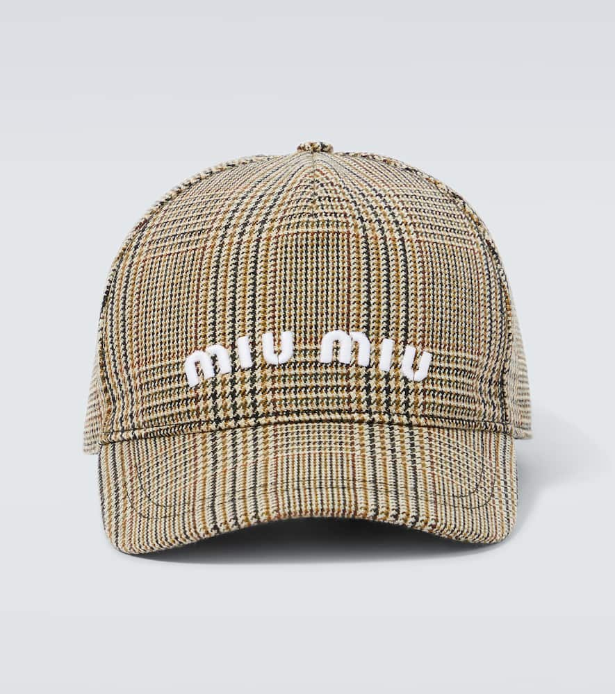 miu miu casquette en coton à logo