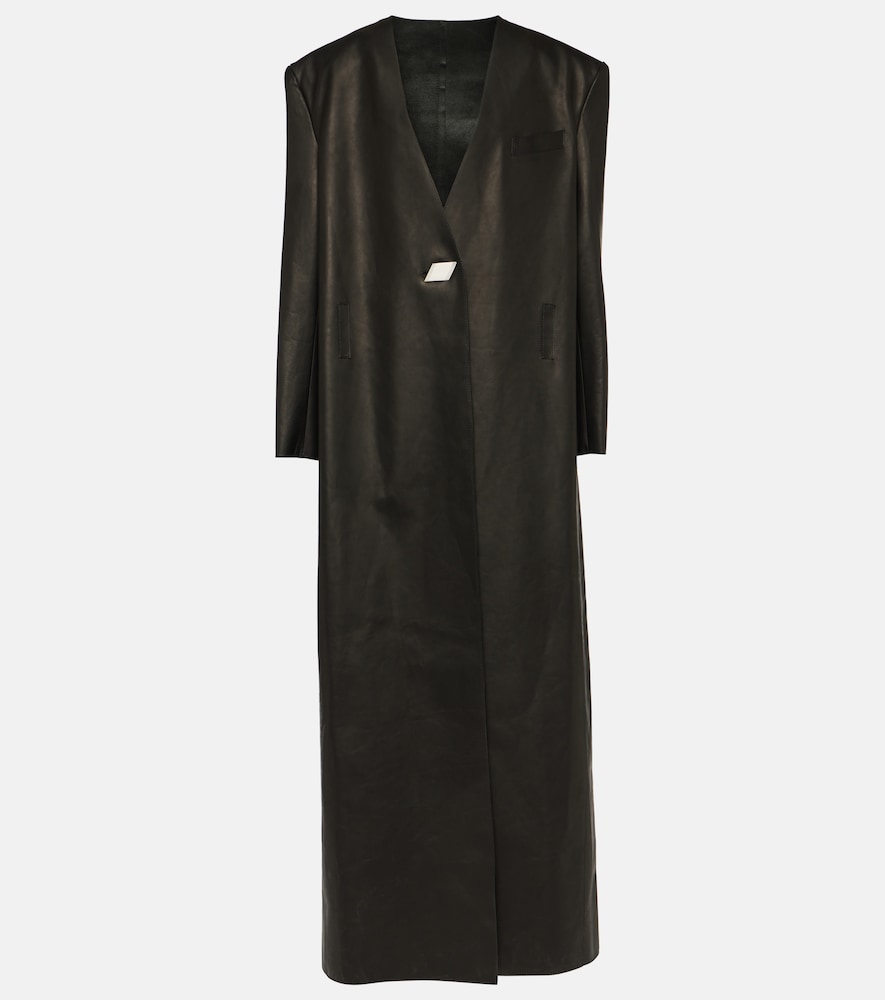 The Attico Cappotto oversize in pelle