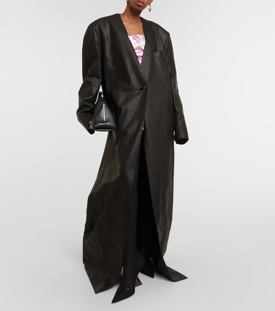  The Attico The Attico Leather Maxi Coat 