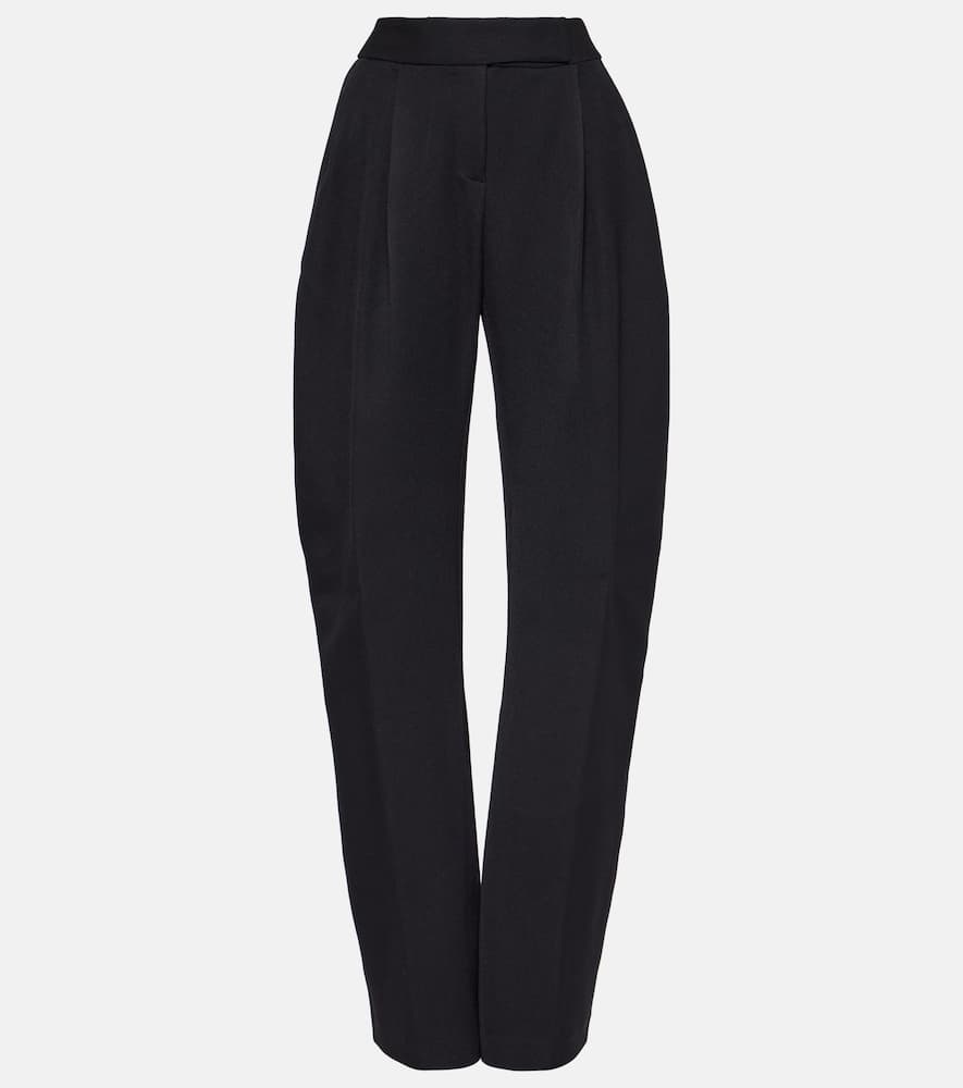 Wide-leg satin pants
