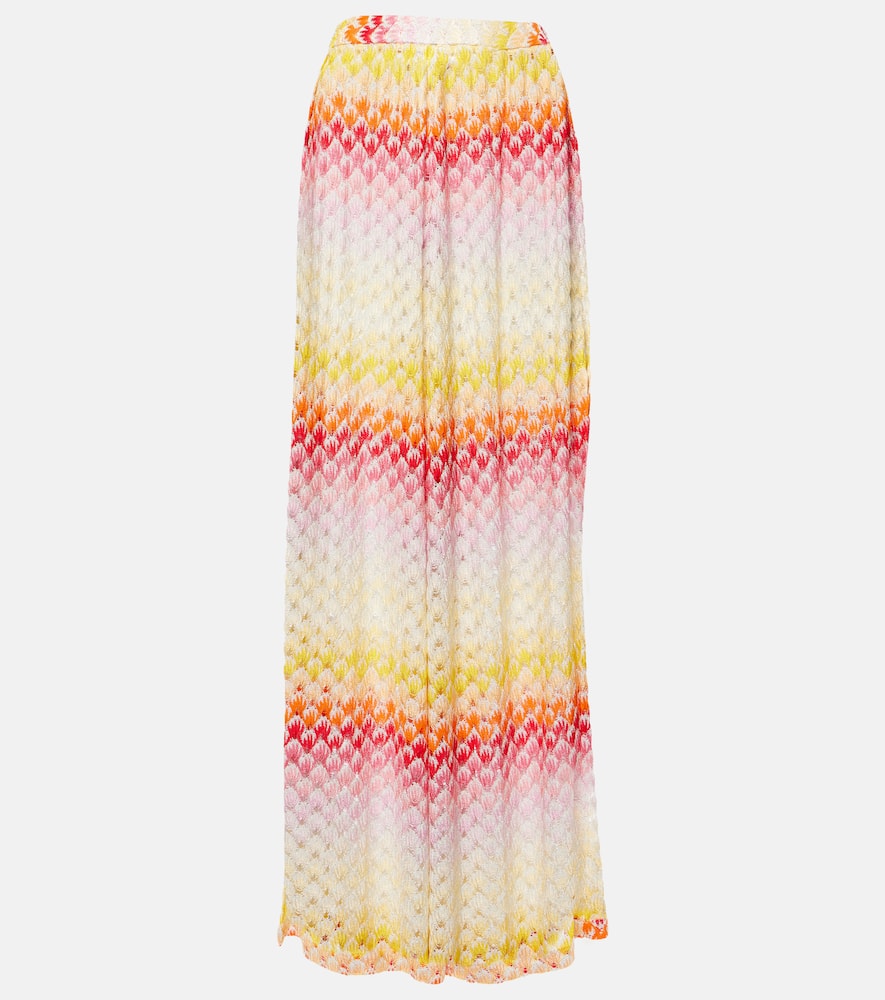 Missoni Mare Printed pointelle palazzo pants