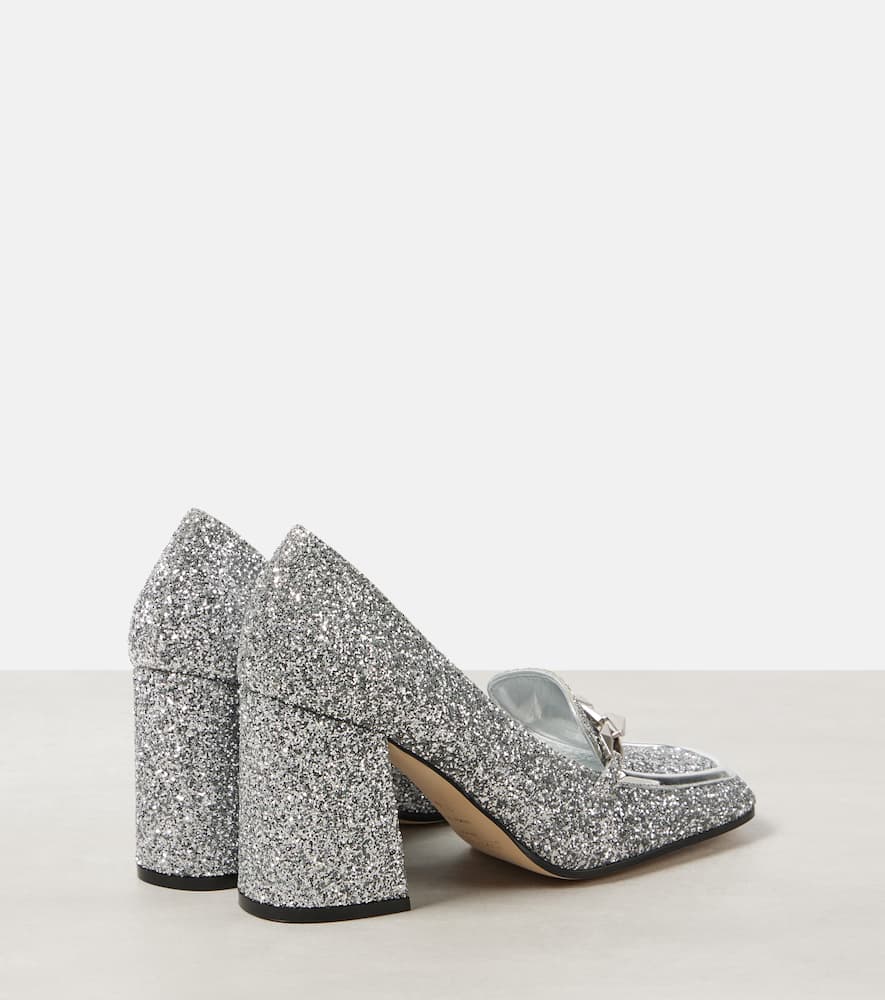 Jimmy Choo Diamond Tilda 65mm Glitter Pumps In Silver