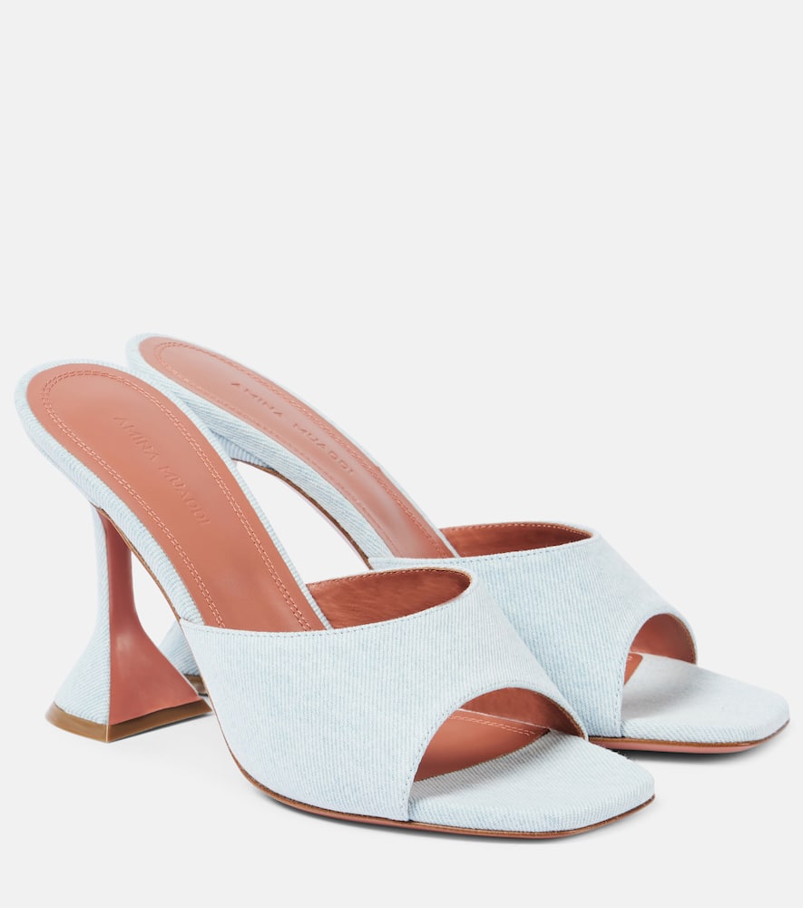 AMINA MUADDI LUPITA 95 DENIM MULES