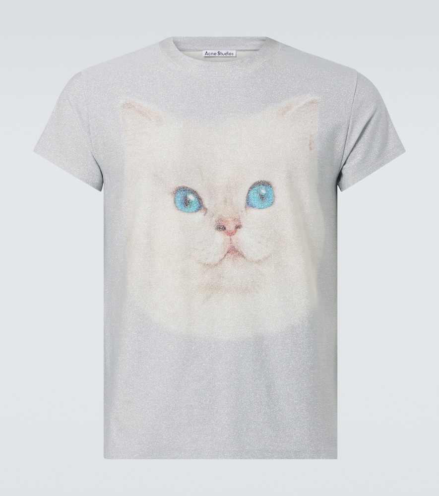 Acne Studios Printed lamé T-shirt