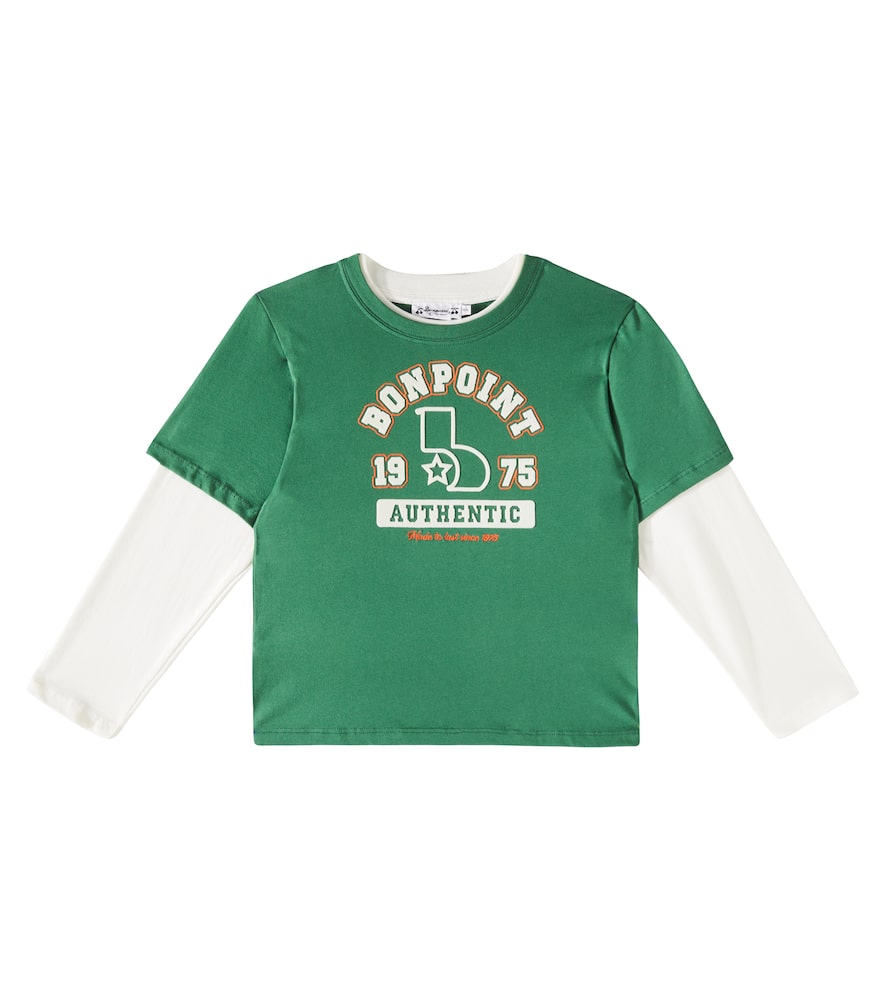 Bonpoint Goran printed colorblocked cotton T-shirt