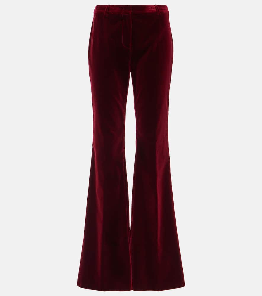 Etro Red Pants With Elastic Waistband In Brown