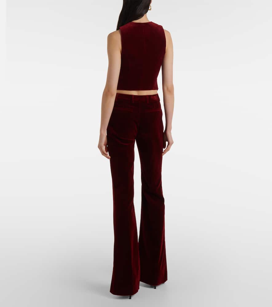 Etro Red Pants With Elastic Waistband In Brown