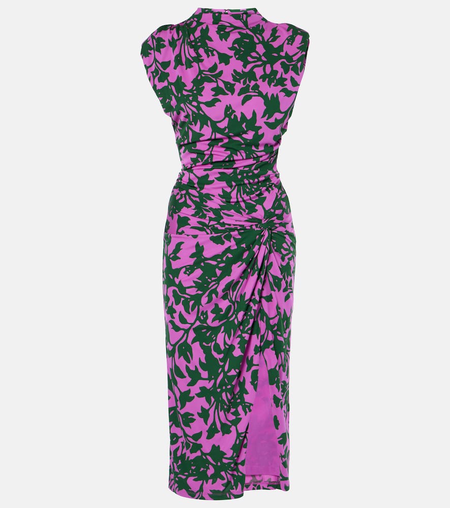 Diane Von Furstenberg Aviel Midi Dress In Odile Vine Vivid Viola Med